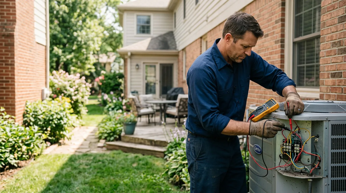 HVAC technician working near Saratoga Springs, UT